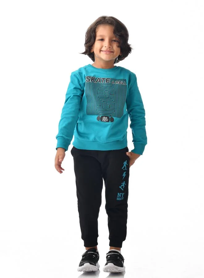 victor and jane Victor And Jane Boys Graphic Print Sweatshirt and Joggers Set