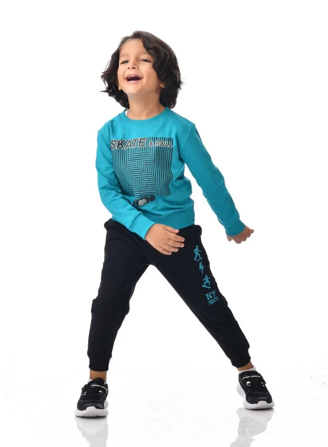 victor and jane Victor And Jane Boys Graphic Print Sweatshirt and Joggers Set