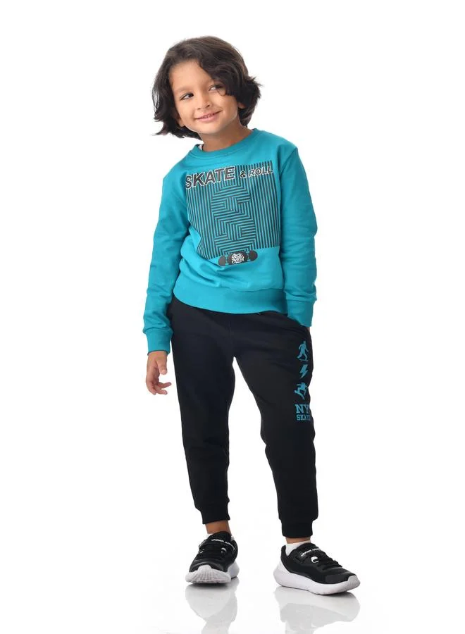 victor and jane Victor And Jane Boys Graphic Print Sweatshirt and Joggers Set