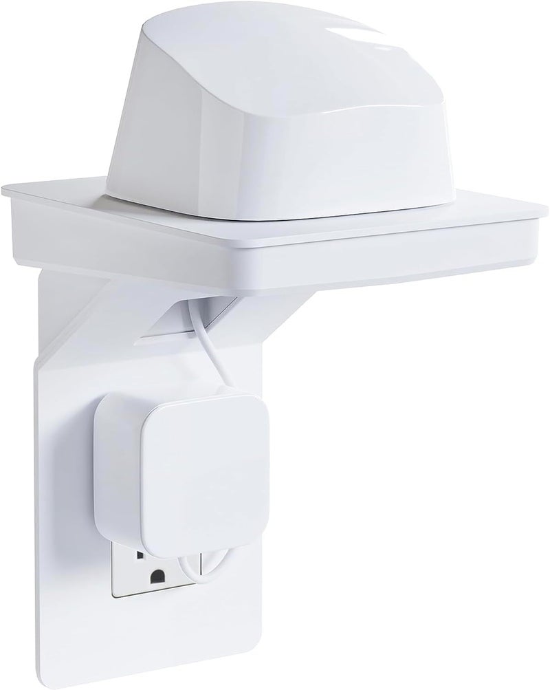 ECHOGEAR Outlet Shelf for Decora/GFCI Outlets - Next-Gen Design with Built-In Cord Storage & Room for Bulky Plugs - Quick Install with Included Hardware - Image 1