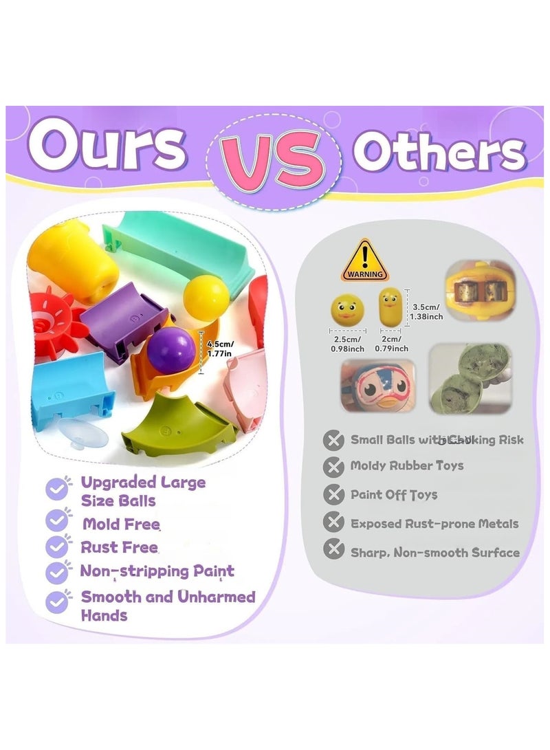 Soofam Toddler Bath Toys for Kids Ages 1-3 2-4,42 Piece Toddler Bath Sets Toys Toddler Bath Toys for Kids Ages 1-3 2-4,Mold Free Bathtub Toys DIY Slippery Slide Track Fun Baby Shower Toys with Suction Cups Birthday Gift for Boys Girls Bath TimeFree Bathtub Toys DIY Slippery Slide Track Fun Baby Shower Toys with Suction Cups Birthday Gift for Boys Girls Bath Time(42 Piece Toddler Bath Sets Toys) - Image 2
