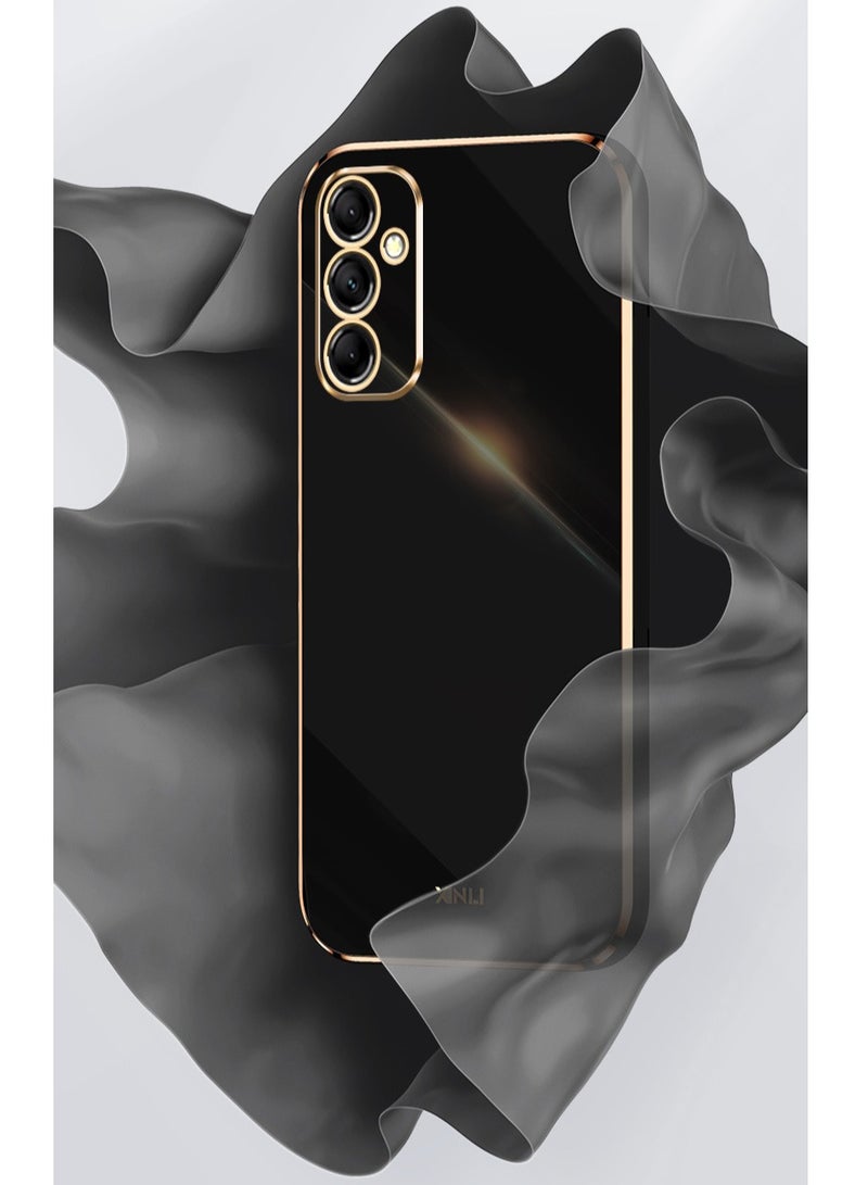 Case for Samsung Galaxy A15 Plated Gold Edge Slim Soft TPU Protective Phone Cover  - Image 2