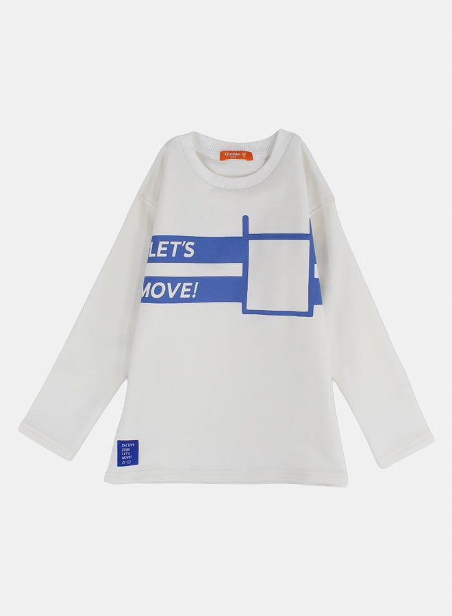 كوكا ملابس أطفال سويت شيرت قطني للأولاد – تصميم "لننطلق!" - Image 1