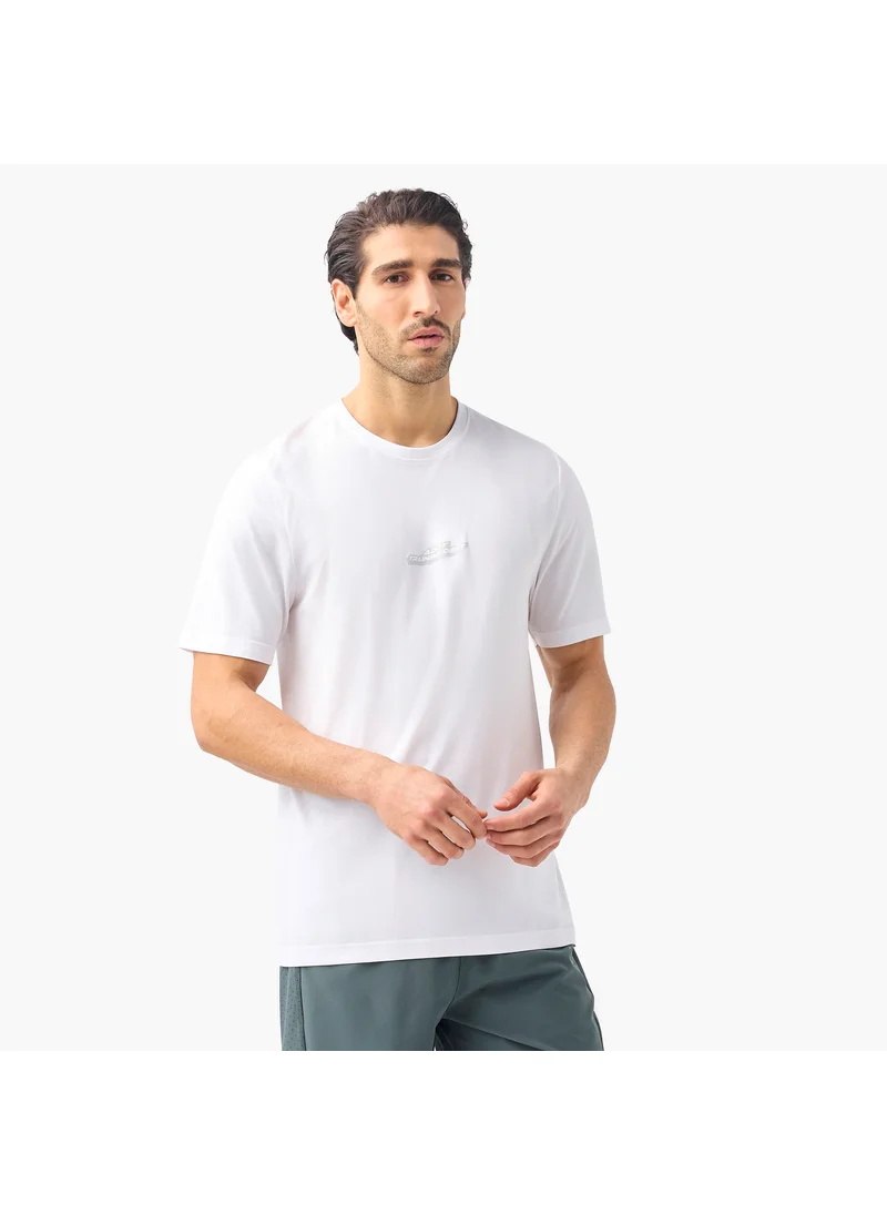 ادوت Typographic Detail Crew Neck T-shirt with Short Sleeves