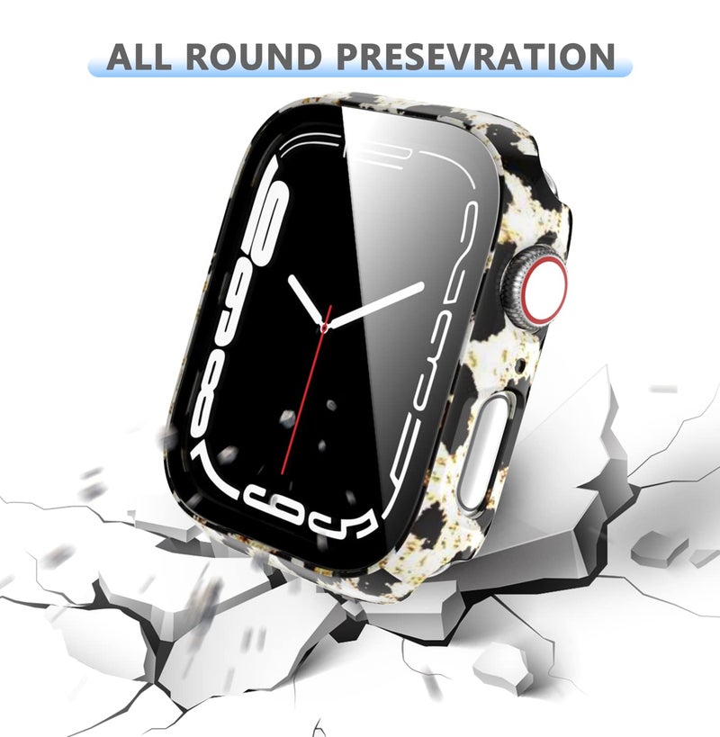 Rontion 6 Pack Hard PC Case for Apple Watch 44mm SE 3/SE(2022) Series 6/SE/5/4 with Tempered Glass Screen Protector, Ultra-Thin Scratch Resistant Protective Bumper Cover for iWatch 44mm Accessories - Image 4