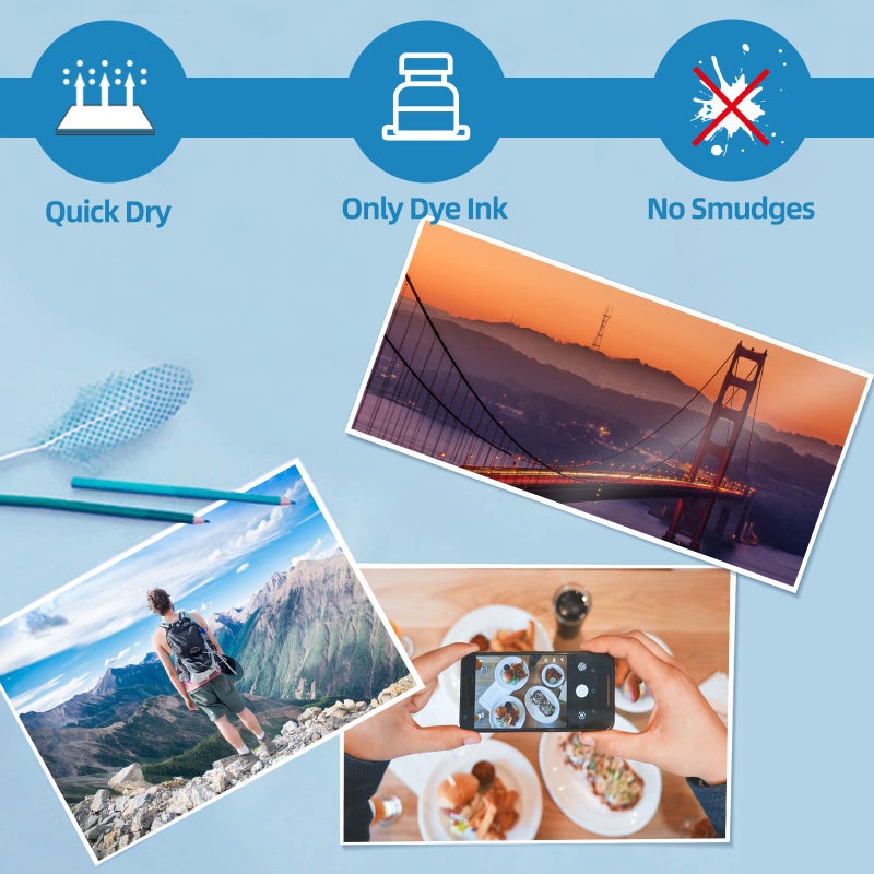 Uinkit 100 Sheets Thick Inkjet Glossy Photo Paper Picture 8.5x11 62lb 230g 11.1mil Cardstock Postcard Brochure For Dye Ink Inkjet Printer - Image 4