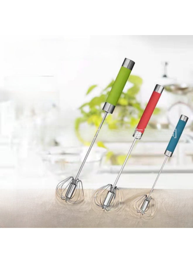 Manual Egg Beater For Daily Kitchen Dining Utensils Egg Beating Tool Hand Operated-Color:14 Inch Green  - Image 3