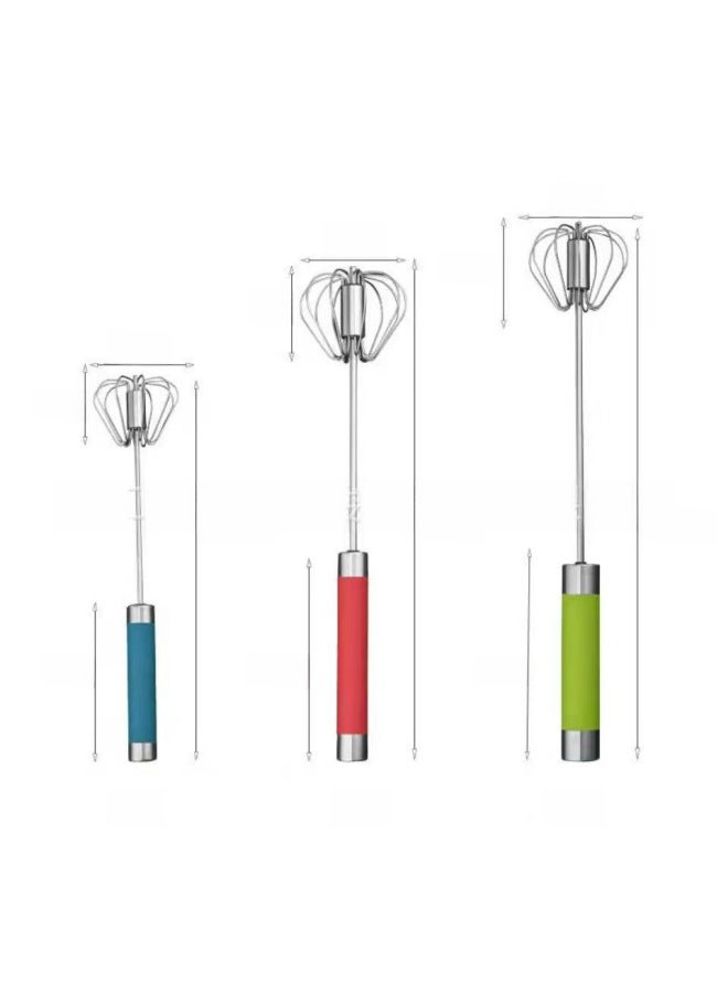 Manual Egg Beater For Daily Kitchen Dining Utensils Egg Beating Tool Hand Operated-Color:14 Inch Green  - Image 5
