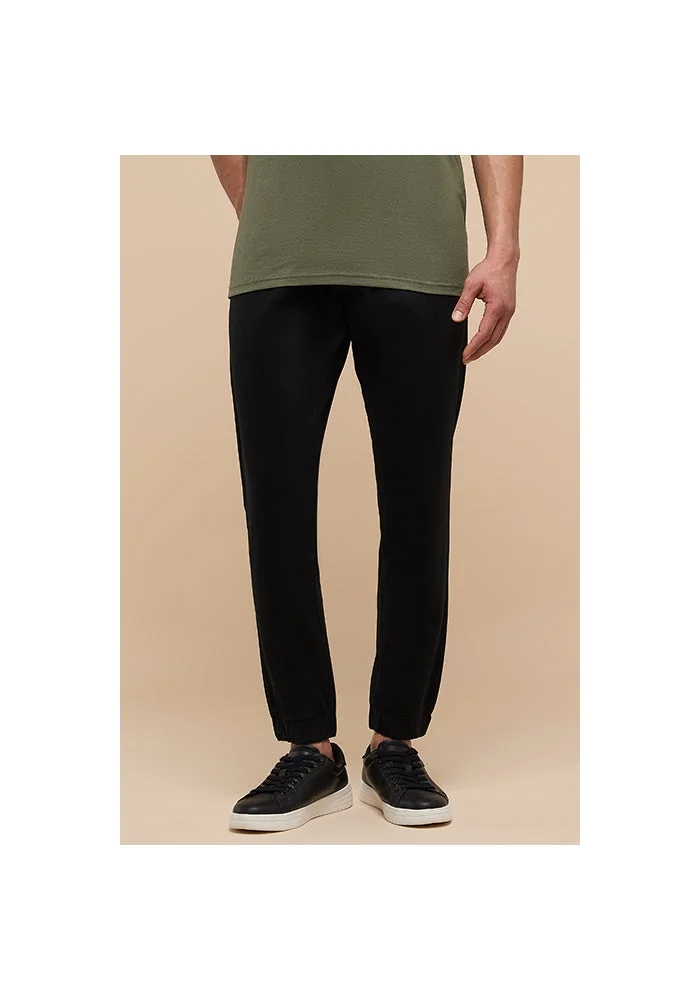 أر أند بي Solid Jogger Pants with Drawstring Waist