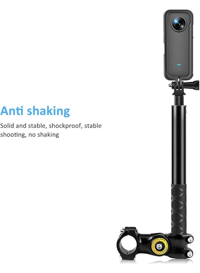 eWINNER Motorcycle Invisible Selfie Stick Handlebar Mount Motorcycle Bike Camera Bracket/Bicycle Clamp Mount for GoPro Hero 13 12 11 10 9 8 /for Insta360 X5 X4 X3/for DJI Osmo Action 5 PRO 4 3 Camera - Image 2