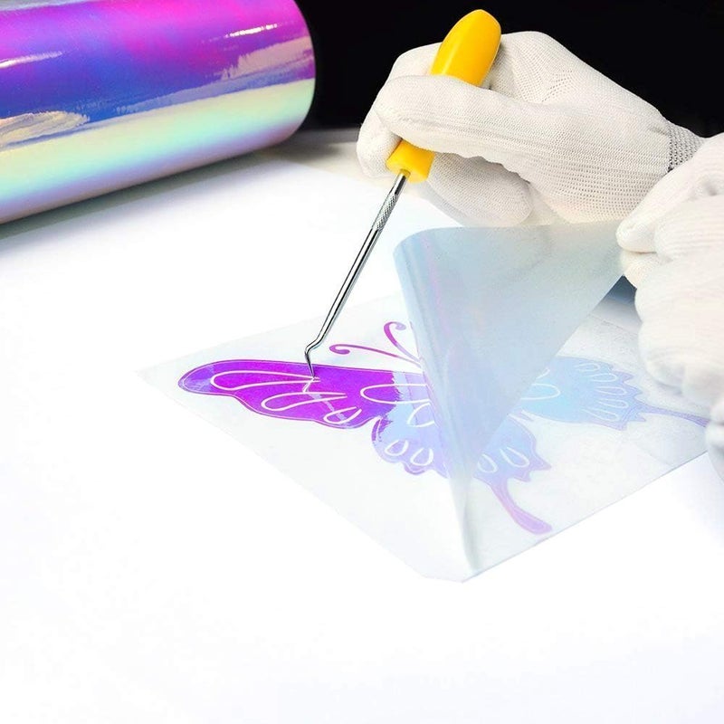 TECKWRAP (Opal White) - Holographic Chrome Craft Vinyl 0.3m x 1.5m, Opal White - Image 4