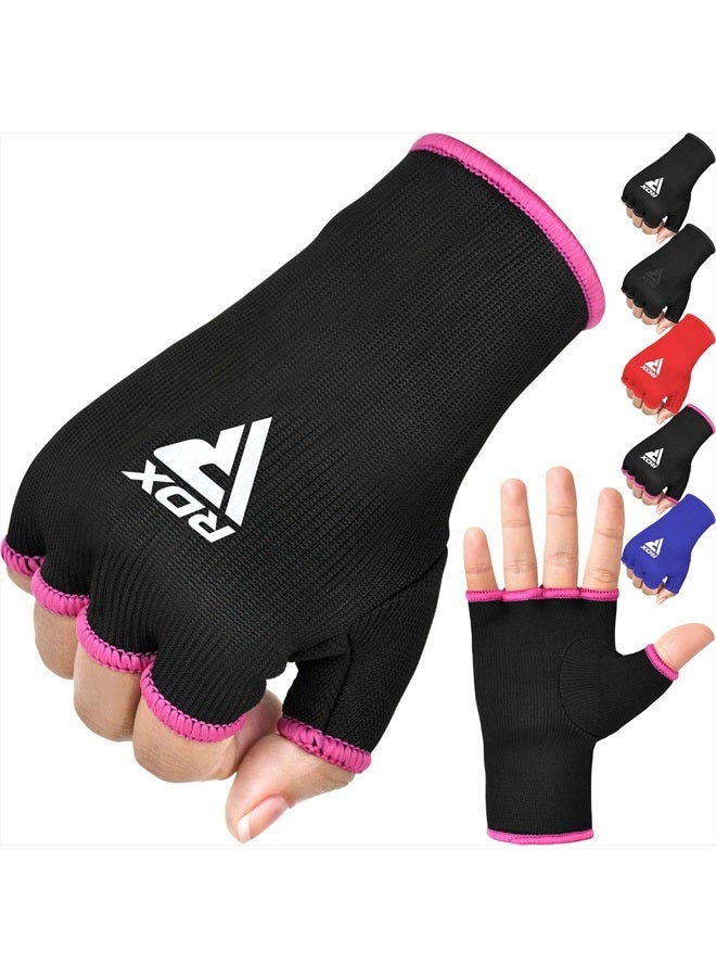 Rdx Boxing Hand Wraps Inner Gloves Men Women, Half Finger Elasticated Bandages, Under Mitts Fist Protection, Muay Thai, Kickboxing, MMA, Martial Arts Speed Bag Punching Training - Image 1