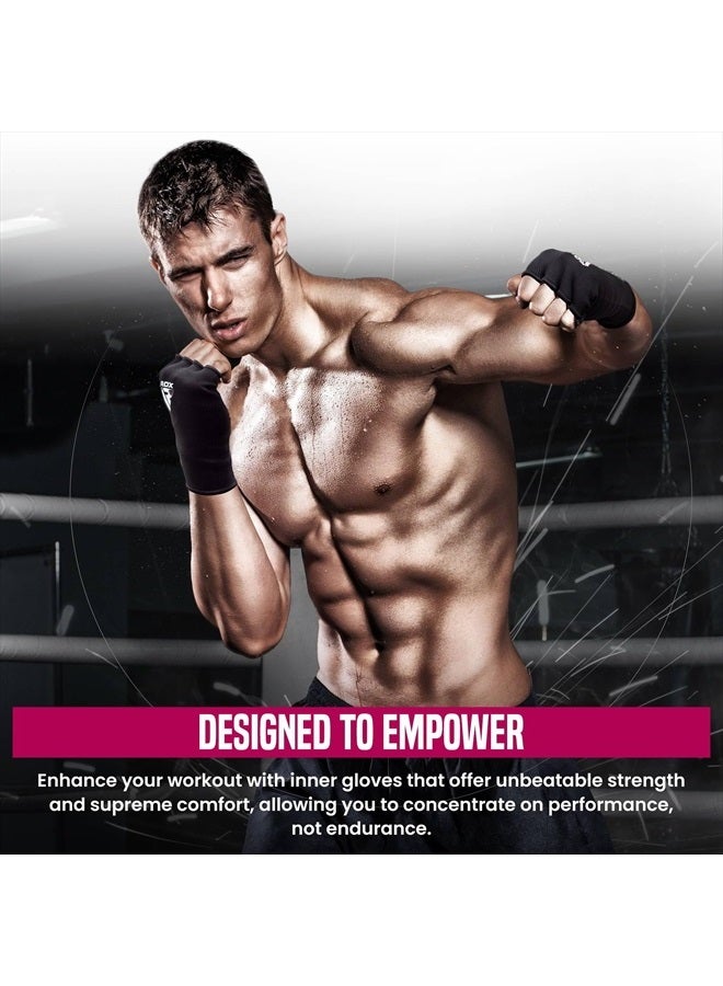 Rdx Boxing Hand Wraps Inner Gloves Men Women, Half Finger Elasticated Bandages, Under Mitts Fist Protection, Muay Thai, Kickboxing, MMA, Martial Arts Speed Bag Punching Training - Image 3