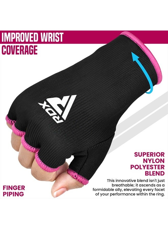 Rdx Boxing Hand Wraps Inner Gloves Men Women, Half Finger Elasticated Bandages, Under Mitts Fist Protection, Muay Thai, Kickboxing, MMA, Martial Arts Speed Bag Punching Training - Image 2