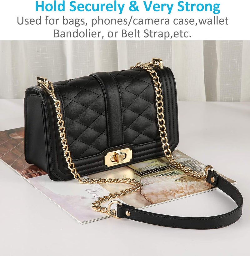 UTreers Purse Chain Strap Crossbody Bag Chains Strap Handbag Chain Replacement Leather Chain Straps 47.2" - Image 4
