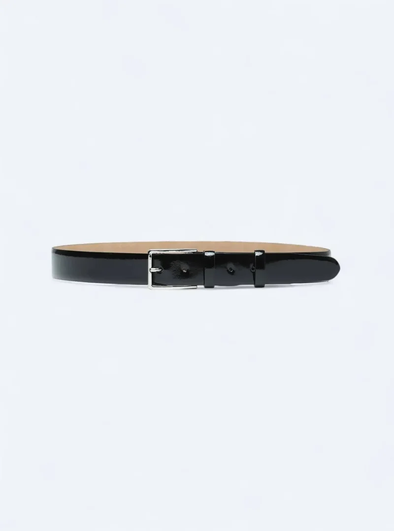 Kip Black Calfskin Belt