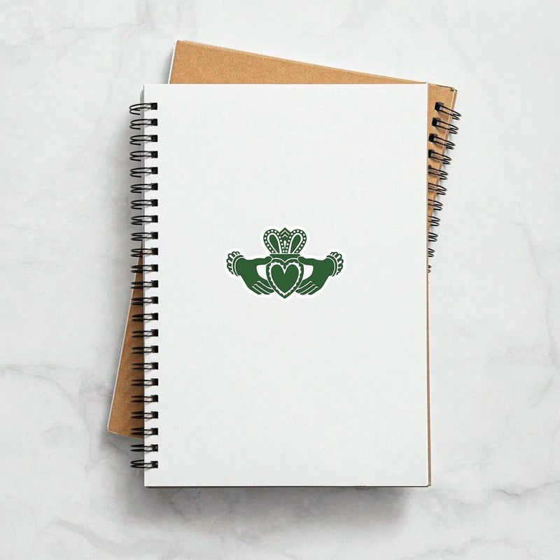 Claddagh Symbol Irish Green PVC Sticker 3 Inch Multicolor Celtic Decal - Image 3