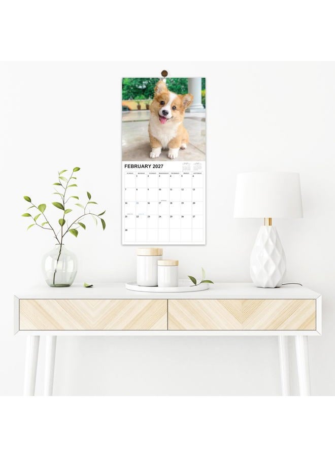 Chambom 2026-2027 Calendar - 18-Month Wall Calendar 2026-2027 Dog Calendars from Jan. 2026 - Jun. 2027, Calendar 2026 with Unruled Blocks, Holidays, 12" x 24"(open), Wall Calendars - Puppy - Image 2