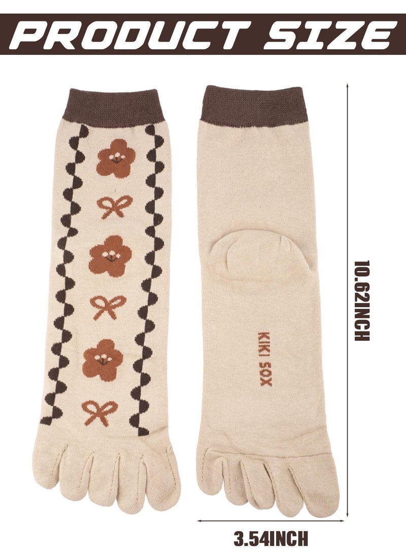 KASTWAVE 6 Pairs Women's Toe Socks Low Cut Running Separated Toe Socks Five Toe Socks for Ladies Casual - Image 4