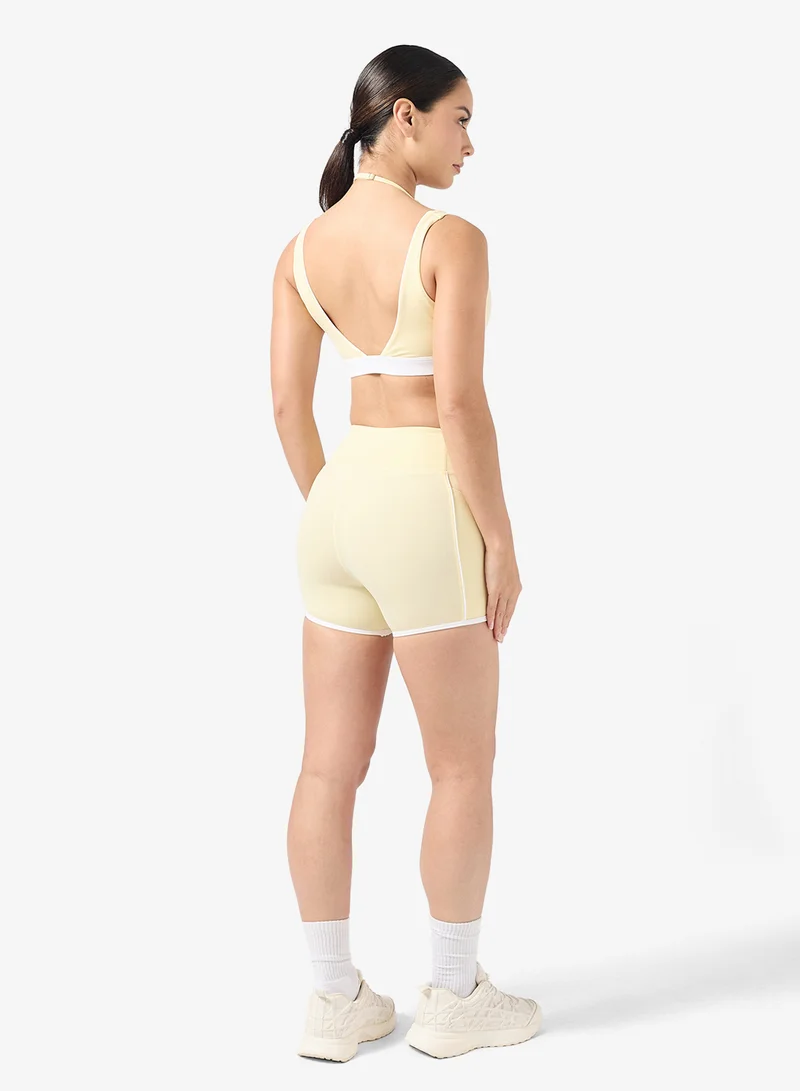 FRWD Contrast Trim Detail Sports Bra & Short Set