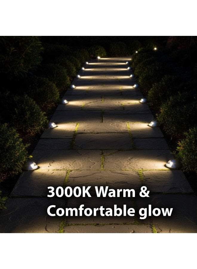 ALFRIDAY Outdoor Recessed Path/Deck Light, IP65, 2W 3000K Warm White, Stainless-Steel Top with Anti-Glare Slot, AC 85–265 V for Walkways & Gardens (Options Available) - Image 4