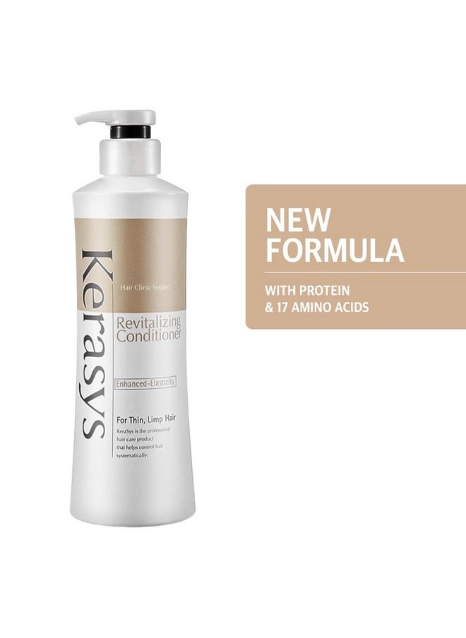 Kerasys - Hair Clinic Protein Care System For Thin Limp Hair Rosehip Oil Revitalizing 20.2 Fl Oz / 600 Ml (Conditioner 1-Pack) - Image 1