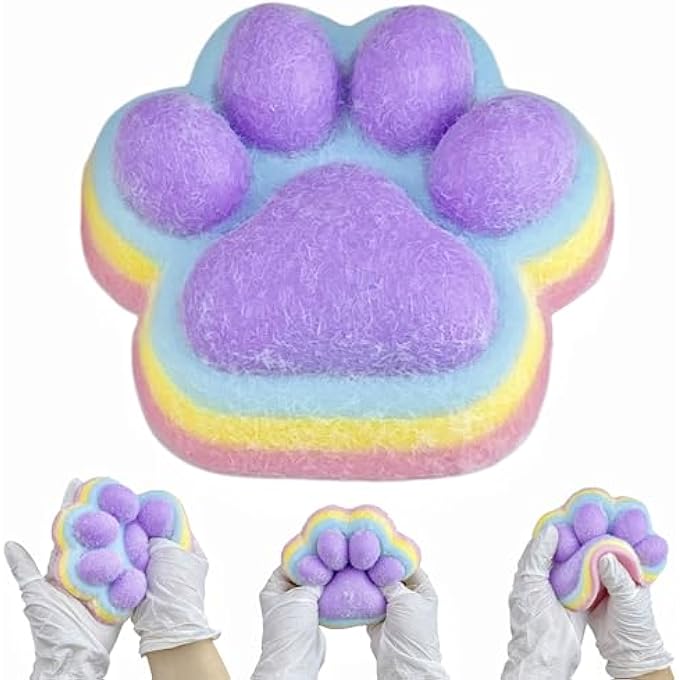 Squishy Kawaii, 1 Pcs Fufu Squishy Big Cat Paw Toys, Squishies Soft Squeeze Jouet à Presser en Forme de Patte de Chat, Récompense Fête, pour Adultes(Rose XL Squishy Kawaii, 1 Pcs Fufu Squishy Big Cat Paw Toys, Squishies Soft Squeeze Jouet à Presser en Forme de Patte de Chat, Récompense Fête, pour Adultes(Rose XL