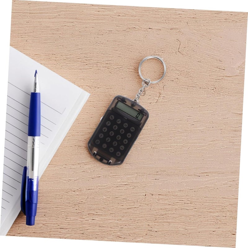 PRETYZOOM 3Pcs Mini Calculator with Transparent Shell Keychain Charm for Students and Office Use Portable Efficient and Stylish for Daily Calculations - Image 3