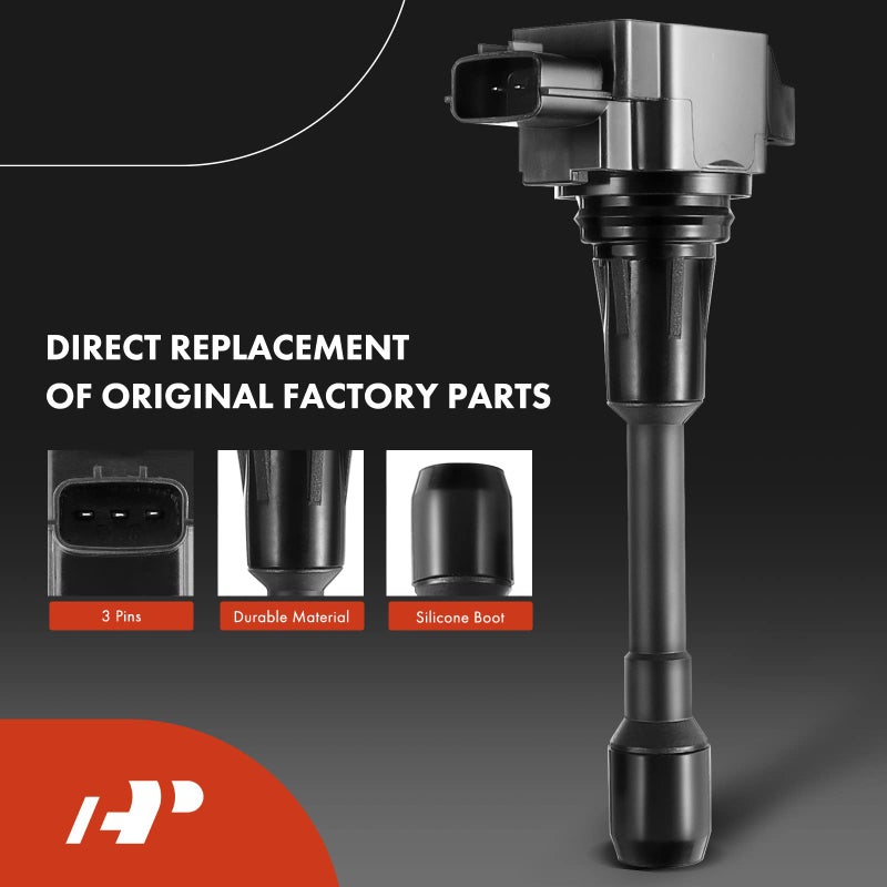 A-Premium Ignition Coil Pack and Iridium Spark Plugs - Compatible with Nissan Versa 2007-2011, Sentra 2007-2019, Frontier 2016-2019, Altima 2007-2018 - 1.6L 1.8L 2.5L - Image 4