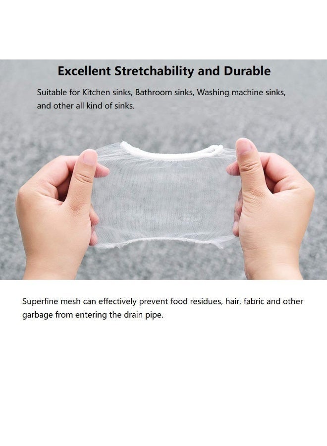 Anmi 200 PCS Disposable Sink Strainer Bags, Kitchen Drain Filter Nets & Mesh Bags | For Collecting Food Waste, Leftovers, Garbage | Clog Prevention - Image 3