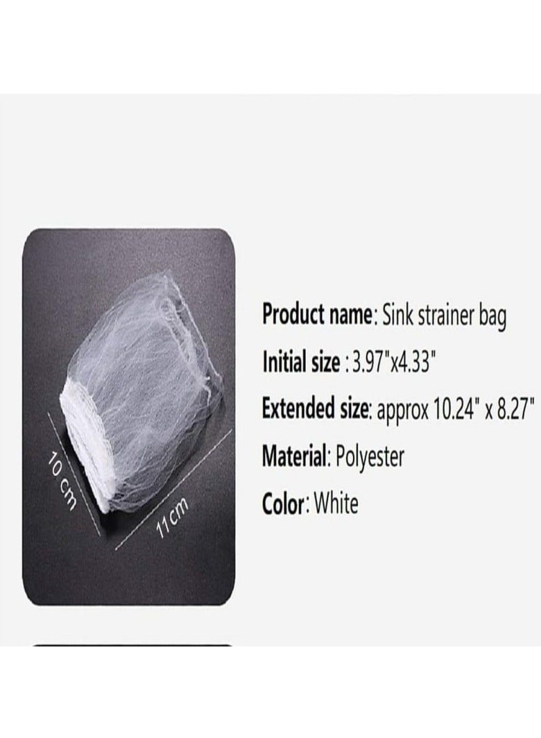 Anmi 200 PCS Disposable Sink Strainer Bags, Kitchen Drain Filter Nets & Mesh Bags | For Collecting Food Waste, Leftovers, Garbage | Clog Prevention - Image 2