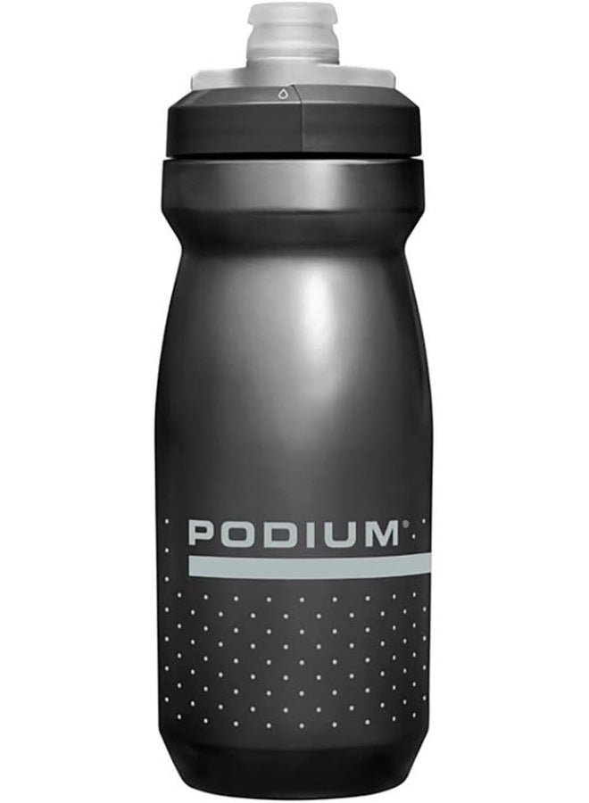 كاميلباك زجاجة CamelBak Podium للدراجات 21 أونصة (600مل) – أسود، تدفق عالي، مناسبة لحامل الزجاجة، مقاومة للتسرب - Image 1