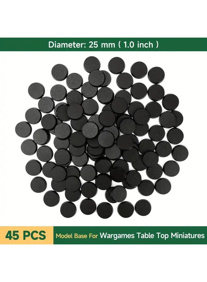45pcs Clear Acrylic Miniature Bases 25mm 28 5mm 32mm Circular Figure Display Stands - Image 2
