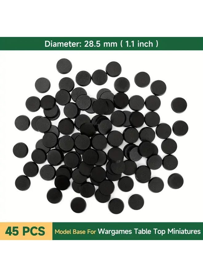 45pcs Clear Acrylic Miniature Bases 25mm 28 5mm 32mm Circular Figure Display Stands - Image 5