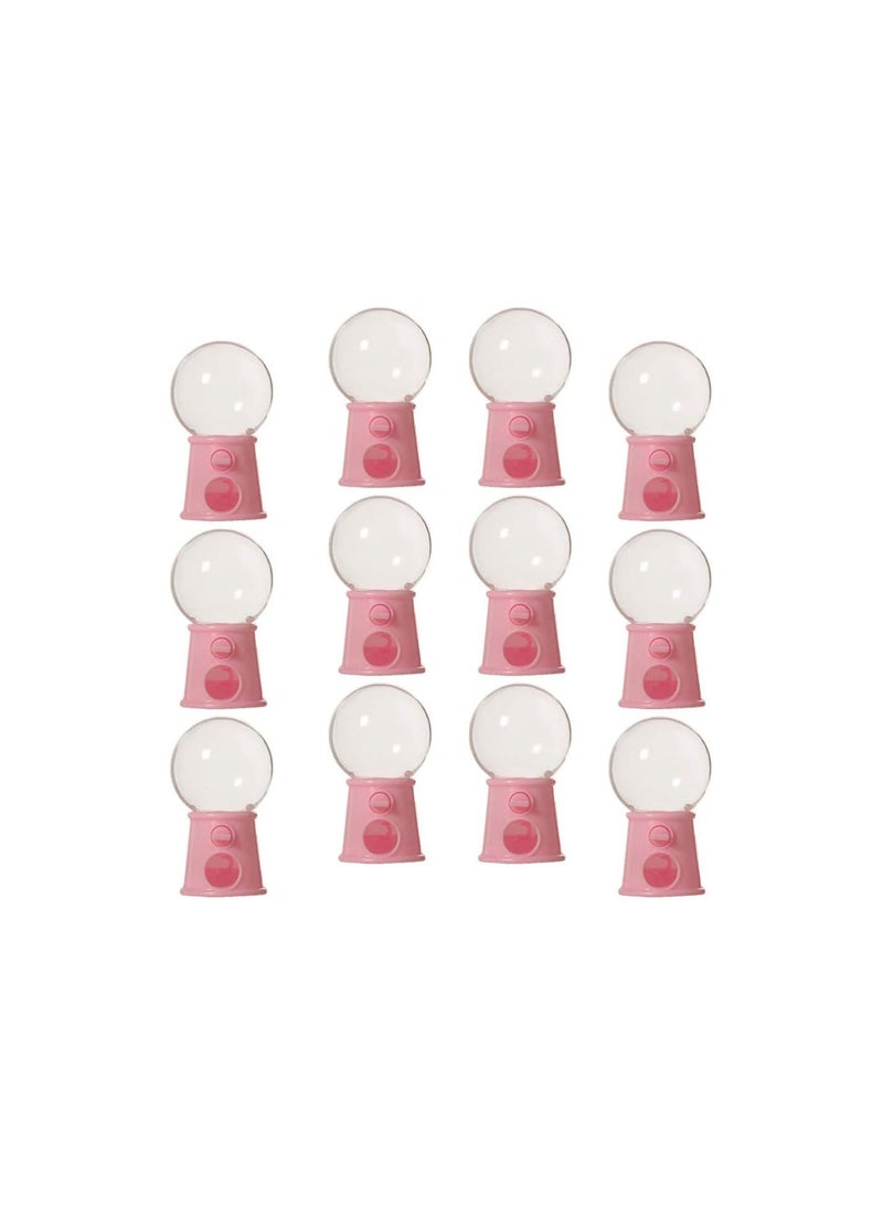 GGOOT Arcade Machine 12pcs Mini Candy Machine Toy Classic Gumball Machine Mini Candy Dispenser Toy Candy Catcher Machines Toys Party Favors for Kids (Pink) Vending Machine - Image 1