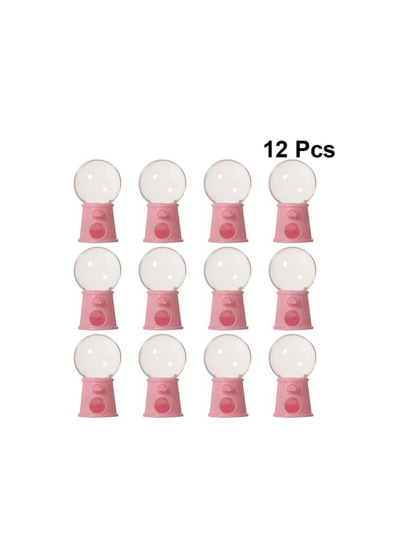 GGOOT Arcade Machine 12pcs Mini Candy Machine Toy Classic Gumball Machine Mini Candy Dispenser Toy Candy Catcher Machines Toys Party Favors for Kids (Pink) Vending Machine - Image 4