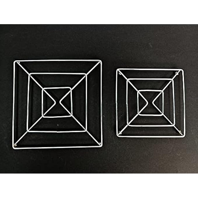 أي كي دي سي حامل وعاء ساخن، حامل أطباق ساخنة، حامل ثلاثي القوائم من الفولاذ المقاوم للصدأ، حصيرة مقلاة ساخنة، حوامل ثلاثية القوائم، وسادات دائرية مقاومة للحرارة، حامل أطباق ساخنة، إبريق مطبخ مربع 14 سم - Image 4