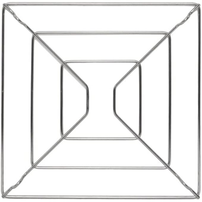 أي كي دي سي حامل وعاء ساخن، حامل أطباق ساخنة، حامل ثلاثي القوائم من الفولاذ المقاوم للصدأ، حصيرة مقلاة ساخنة، حوامل ثلاثية القوائم، وسادات دائرية مقاومة للحرارة، حامل أطباق ساخنة، إبريق مطبخ مربع 14 سم - Image 1