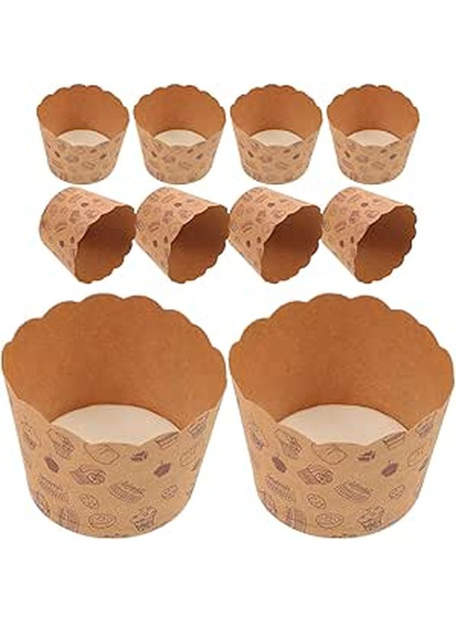 50 Pcs Small Kraft Paper Cupcake Liners Greaseproof Muffin Baking Cups - Image 1