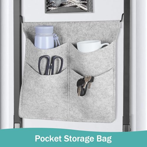 Seiritex Over the Door Ironing Board 13x36 inches with Iron Holder and Pocket Storage Bag, Hanging Iron Board for Home Laundry Room, Black - Image 4