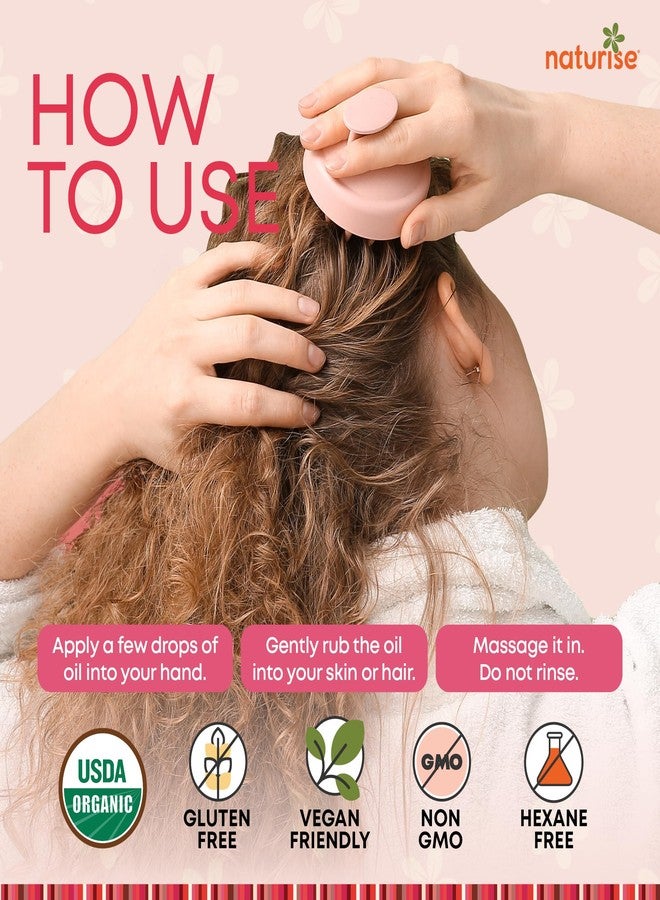 Naturise Organic Castor Oil - Organic Cold Pressed Unrefined - Vegan Non GMO Unfiltered Castor Oil Cold Pressed - Support for Eyelash, Eyebrows, Hair Growth, Skin and Face (8 Fl Oz (Pack of 1)) - Image 4