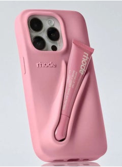 rhode 15 Pro Max Silicone Lip Holder for Cell Phone,(case only) Lip Gloss Adhesive Sleeve for Phone, Lip Holder Stick-on Phone Case, Back Stick On Holder for iPhone 15 pro Max Ribbon color  - Image 1