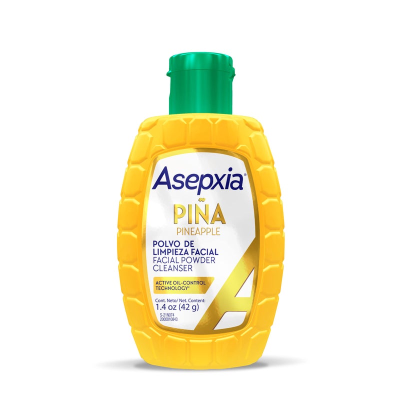 Asepxia Facial Cleanser Powder, Non-Abrasive Exfoliating Face Wash with Natural Pineapple Enzyme, Gentle Water-Activated Foaming Lather for Oily Skin, 1.4 oz - Image 1