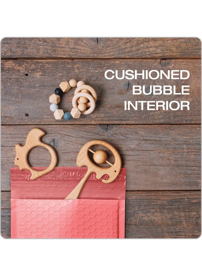 كوالتي بارك فقاعات بريدية 6 × 10 بوصة مرجاني بولي بريدية مظاريف مبطنة مغلفات شحن مقاومة للماء ذاتي الختم 50 لكل صندوق (Qua85866) - Image 3