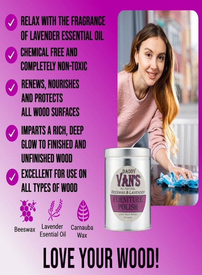 Daddy Van's All Natural Beeswax & Lavender Furniture Polish - 32 Ounce Economy Size - Image 5