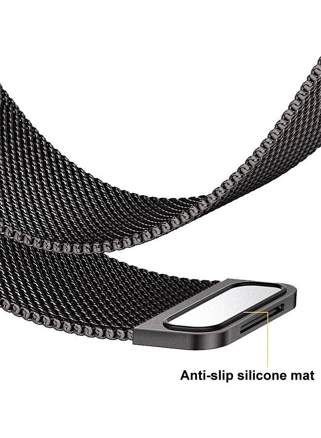 S-Color Huawei Watch Milanese Band Compatible with Huawei Watch GT4 41mm for Women Men Magnetic Milanese Stainless Steel Bands for Huawei Watch Black - Image 4