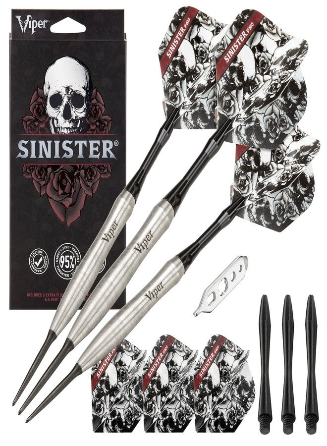 Viper by GLD Products Sinister 95% Tungsten Steel Tip Darts, 24 Grams,Silver,23-3809-24 - Image 1