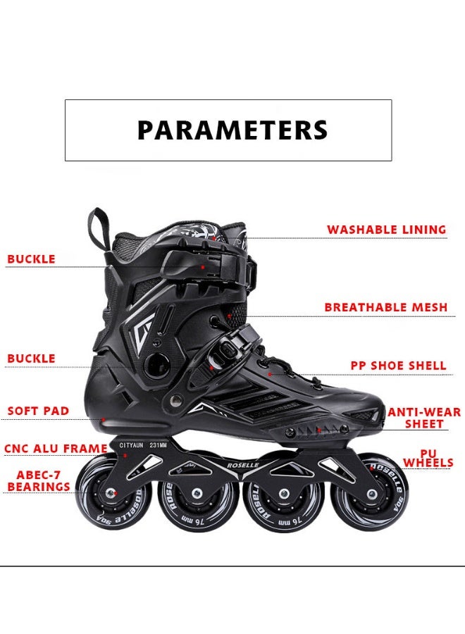 ROSELLE Inline Skates for Women Men, Outdoor Street Blades Roller Adult Male Female, Professional Fitness Roller Skates Blades for Unisex - Image 3