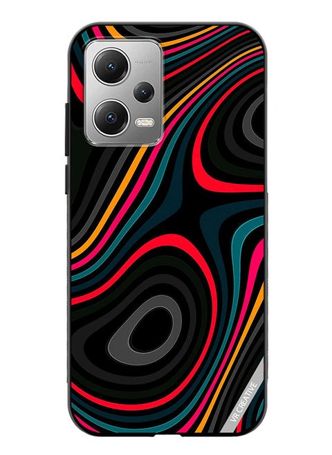 Protective Case Cover For Xiaomi Redmi Note 12 Abstract Design Multicolour
