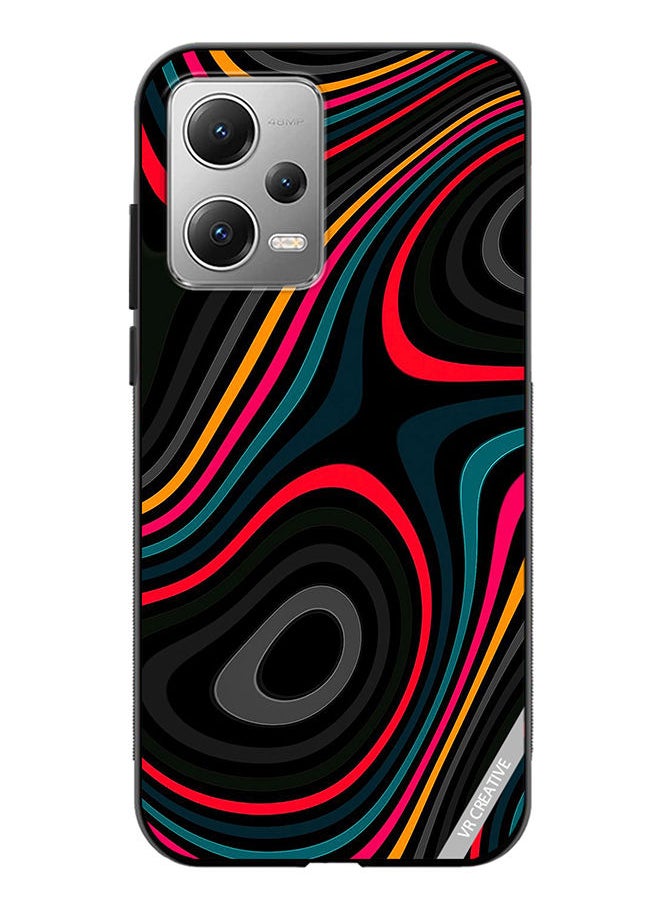 Protective Case Cover For Xiaomi Redmi Note 12 Abstract Design Multicolour